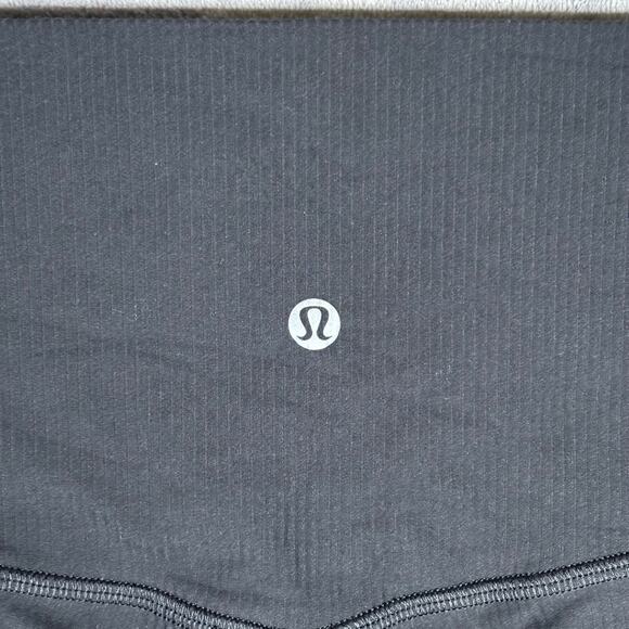 Lululemon Align Ribbed High Rise Crop Black Leggings Sz 12 - Picture 3 of 5